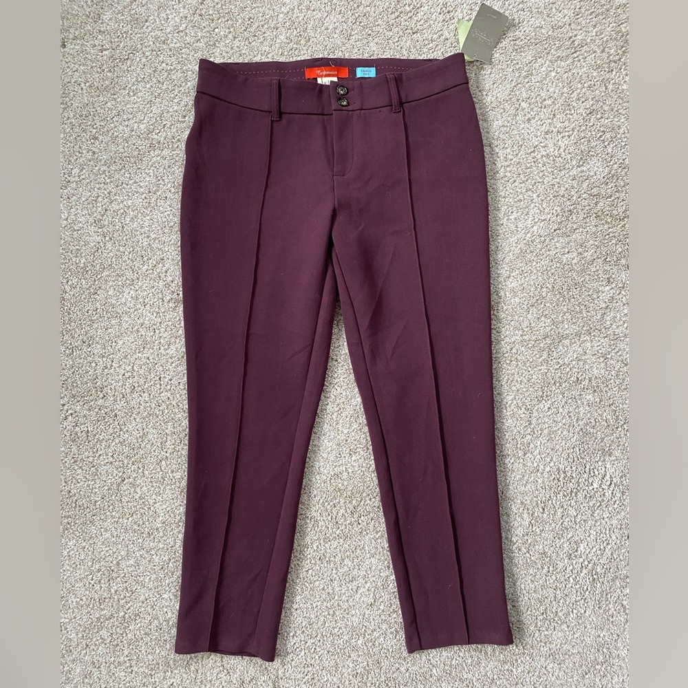 NWT Anthropologie Cartonnier Charlie Ankle trousers - Plum